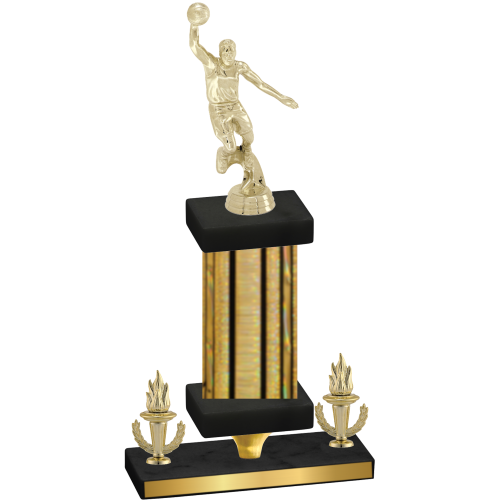 Premium Single Gold Glacier Victory Basketball Trophy