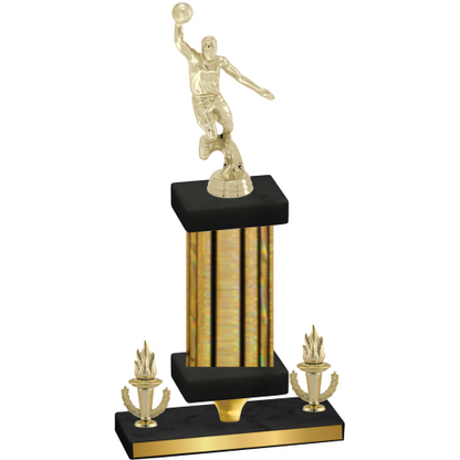 Premium Single Gold Glacier Victory Basketball Trophy