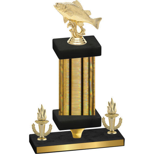 Premium Single Gold Glacier Victory Fishing Trophy
