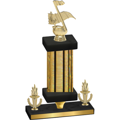 Premium Single Gold Glacier Victory Music Trophy
