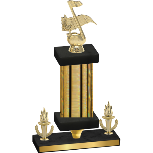 Premium Single Gold Glacier Victory Music Trophy