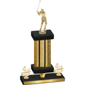 Premium Single Gold Glacier Fourth Place Golf Trophy