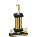 Premium Single Gold Glacier Year Golf Trophy