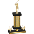 Premium Single Gold Glacier First Place Golf Trophy