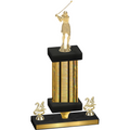 Premium Single Gold Glacier Year Golf Trophy