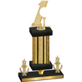 Premium Single Gold Glacier Victory Golf Trophy