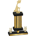 Premium Single Gold Glacier Year Golf Trophy