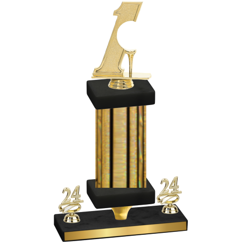 Premium Single Gold Glacier Year Golf Trophy