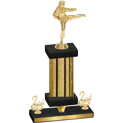 Premium Single Gold Glacier Second Place Karate Trophy