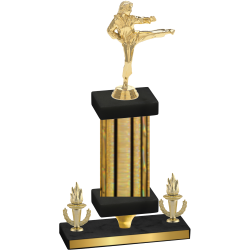 Premium Single Gold Glacier Victory Karate Trophy