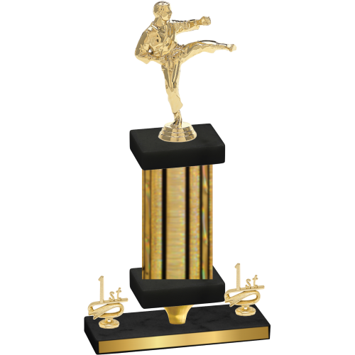 Premium Single Gold Glacier First Place Karate Trophy
