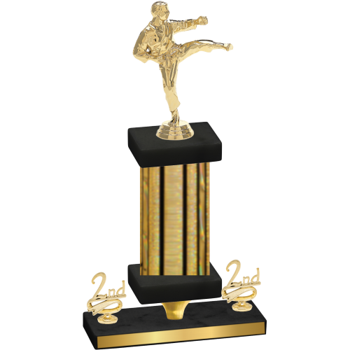 Premium Single Gold Glacier Second Place Karate Trophy