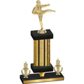 Premium Single Gold Glacier Victory Karate Trophy