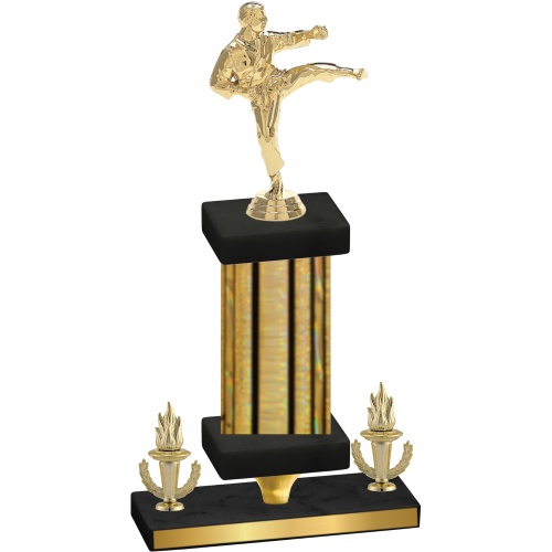Premium Single Gold Glacier Victory Karate Trophy