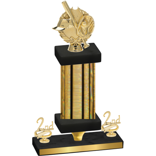 Premium Single Gold Glacier Second Place Baseball Trophy