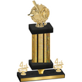 Premium Single Gold Glacier Fourth Place Baseball Trophy