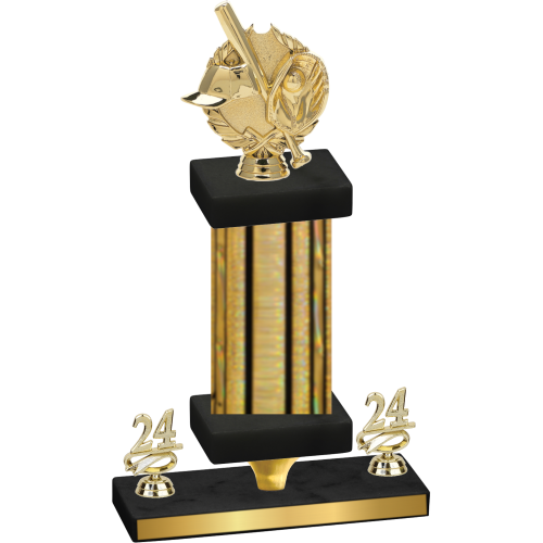 Premium Single Gold Glacier Year Baseball Trophy