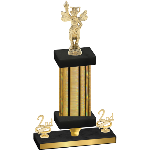 Premium Single Gold Glacier Second Place Academics Trophy