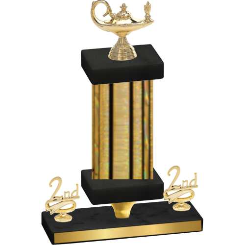 Premium Single Gold Glacier Second Place Academics Trophy