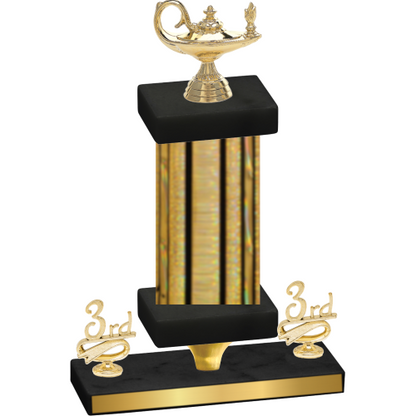 Premium Single Gold Glacier Third Place Academics Trophy