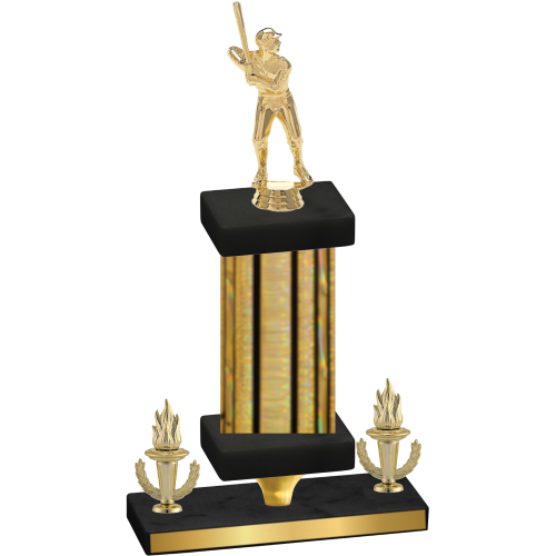 Premium Single Gold Glacier Victory Baseball Trophy