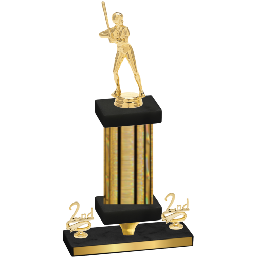 Premium Single Gold Glacier Second Place Softball Trophy