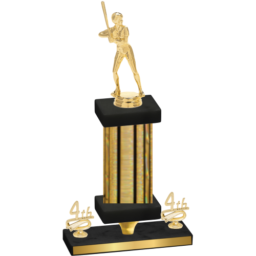 Premium Single Gold Glacier Fourth Place Softball Trophy