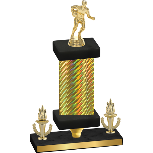 Premium Single Gold Carbon Fiber Victory Rugby Trophy