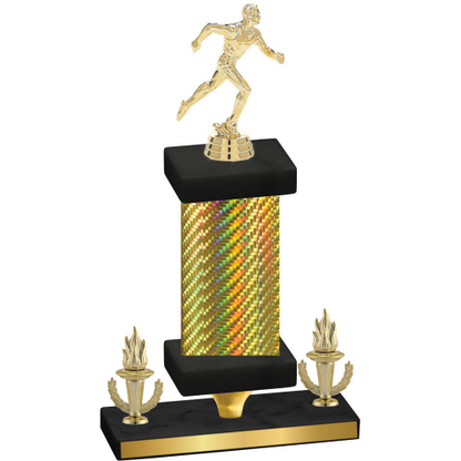 Premium Single Gold Carbon Fiber Victory Running Trophy