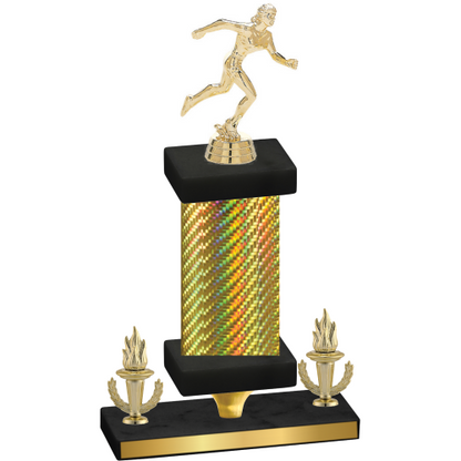 Premium Single Gold Carbon Fiber Victory Running Trophy