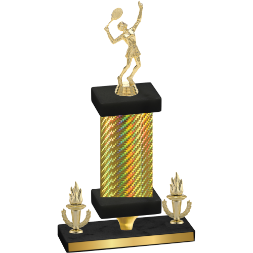 Premium Single Gold Carbon Fiber Victory Tennis Trophy