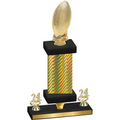 Premium Single Gold Carbon Fiber Year Football Trophy