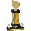 Premium Single Gold Carbon Fiber Year Tennis Trophy