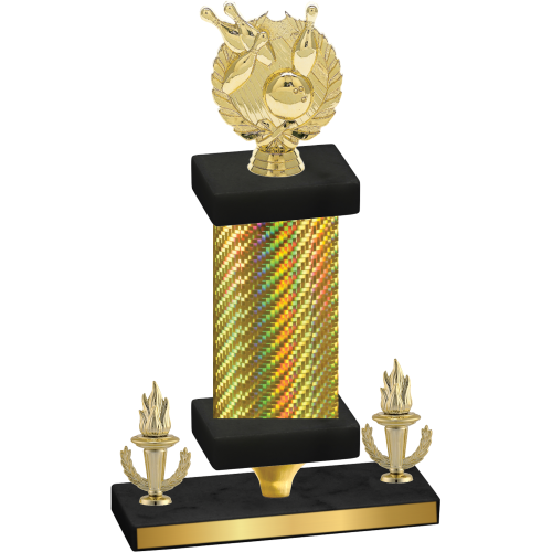 Premium Single Gold Carbon Fiber Victory Bowling Trophy