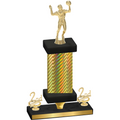 Premium Single Gold Carbon Fiber Second Place Volleyball Trophy