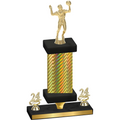 Premium Single Gold Carbon Fiber Year Volleyball Trophy