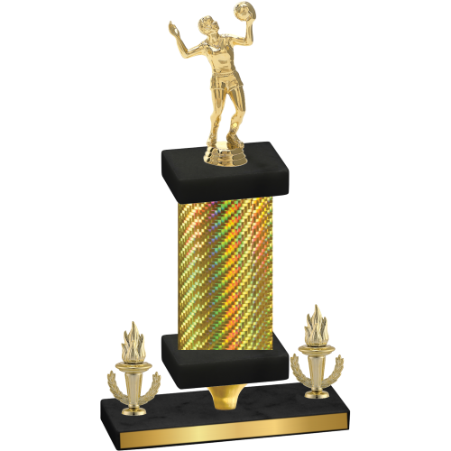 Premium Single Gold Carbon Fiber Victory Volleyball Trophy