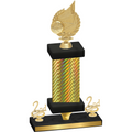 Premium Single Gold Carbon Fiber Second Place Volleyball Trophy
