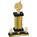 Premium Single Gold Carbon Fiber Year Volleyball Trophy