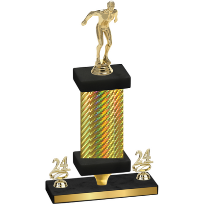 Premium Single Gold Carbon Fiber Year Swimming Trophy