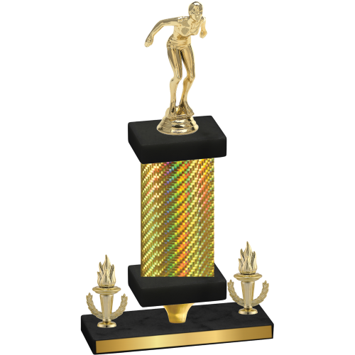 Premium Single Gold Carbon Fiber Victory Tennis Trophy