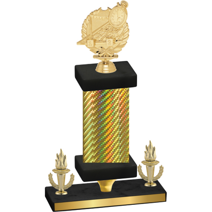 Premium Single Gold Carbon Fiber Victory Swimming Trophy