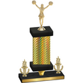 Premium Single Gold Carbon Fiber Victory Cheerleading Trophy