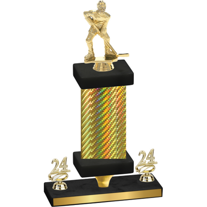 Premium Single Gold Carbon Fiber Year Hockey Trophy