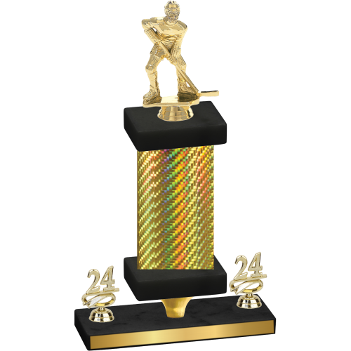 Premium Single Gold Carbon Fiber Year Hockey Trophy