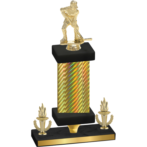 Premium Single Gold Carbon Fiber Victory Hockey Trophy