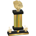 Premium Single Gold Carbon Fiber First Place Basketball Trophy