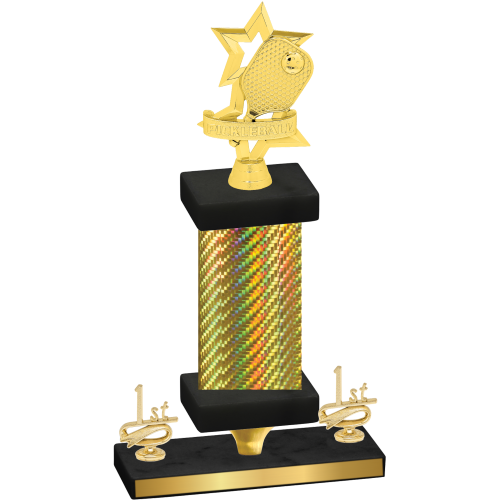 Premium Single Gold Carbon Fiber First Place Pickleball Trophy