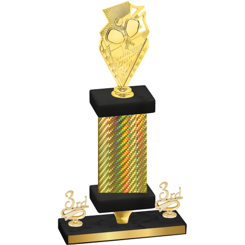 Premium Single Gold Carbon Fiber Third Place Pickleball Trophy