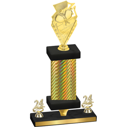 Premium Single Gold Carbon Fiber Year Pickleball Trophy